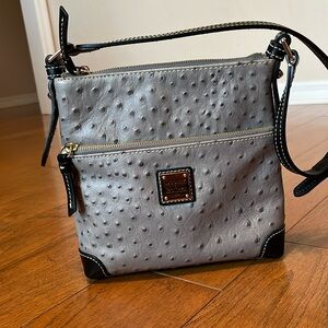 Dooney & Burke ostrich grey purse. Pre loved.